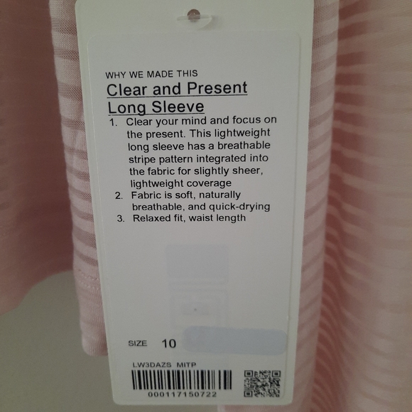 Lululemon Clear and Present Misty Pink Long Sleeve - Picture 10 of 12